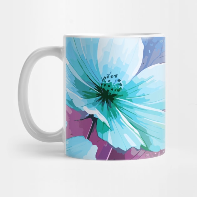 Blue Cosmos Flower by Jenni Arts